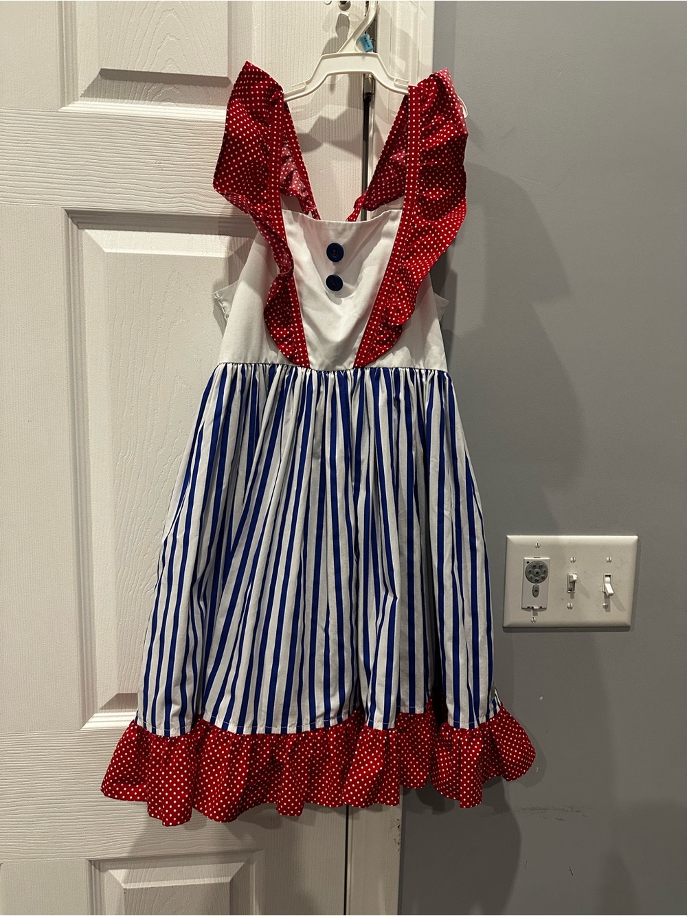 Red Polka Dot & Blue Striped Sundress